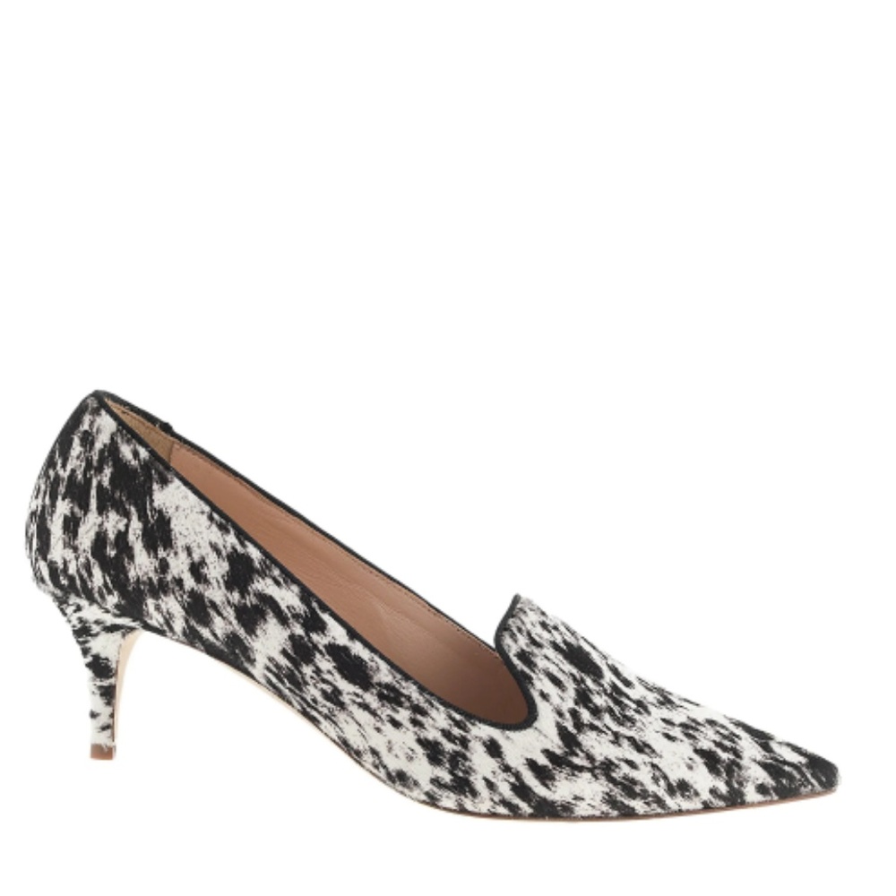 J. Crew Dulci Calf Hair Kitten Heel Loafers